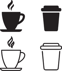 Silhouette of a person with a backpack on a white background travel