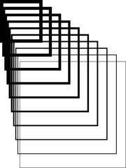 Square gradient line with blending. Technology concept