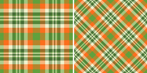 Texture plaid textile of check pattern seamless with a fabric vector tartan background. Set in christmas colors for festive season decorations.