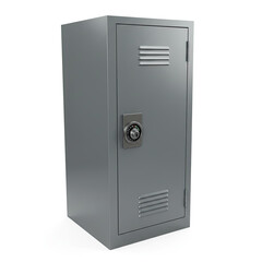 safety locker on white background