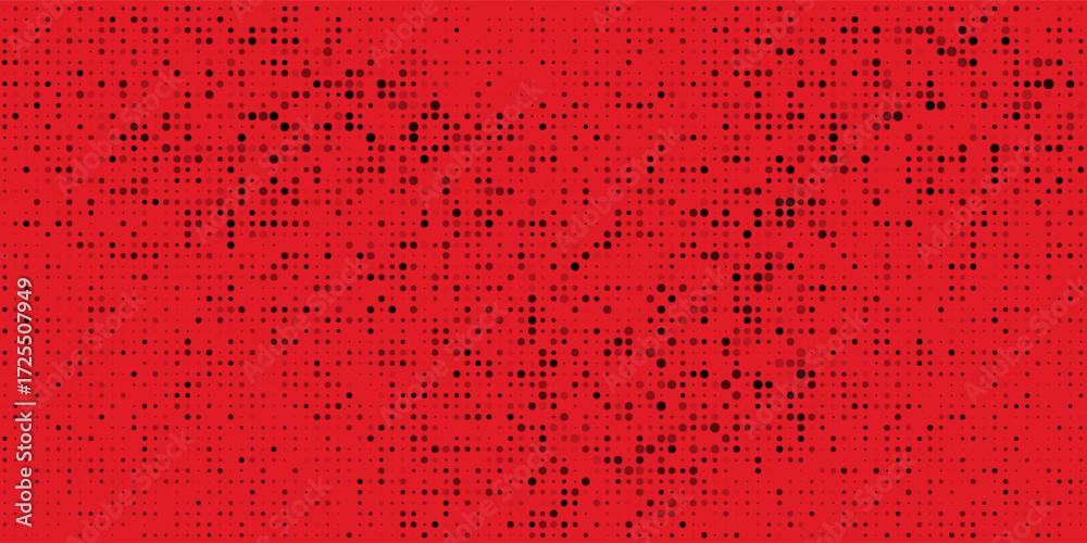 Wall mural dot red pattern screen led light gradient texture background. abstract technology big data digital b