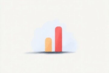 Abstract geometric design featuring vibrant colors and three-dimensional shapes in a modern artistic style. Beautiful simple AI generated image