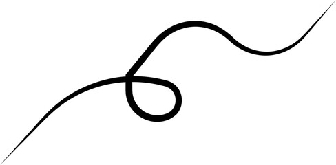 Swirl ornament flourish decoration divider icon in black flat and line style, vintage calligraphy curl scroll embellishment bundle, elegant border corner design isolated transparent background