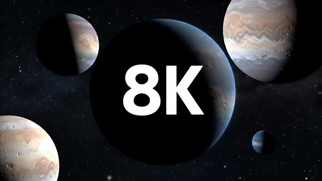 Jupiter and Galilean Moons in 8K Resolution