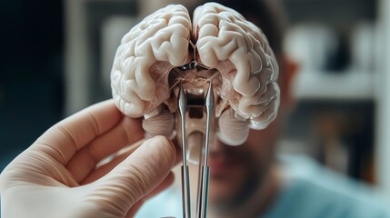 Tuning fork used for neurological exam with emphasis on brain function and patient interaction