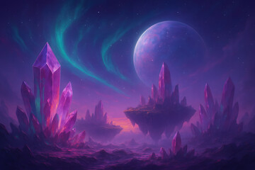 Fototapeta premium Crystal Dimension Fantasy Digital Artwork