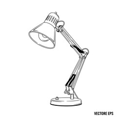 Workspace Light Fixture Illustration: An elegant workspace light fixture illustration, perfectly illuminating focus and productivity. It embodies the essence of functional design and the art of clear.