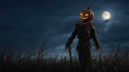 Scary Scarecrow at Night