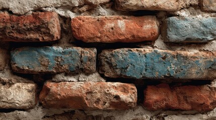 Obraz premium Reclaimed brick tiles wall texture