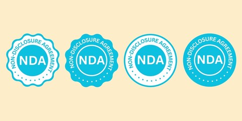 set of labels non disclosure agreement, set of stamp non disclosure agreement