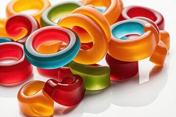 Gummy rings shaped cutter isolated