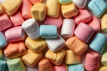 Marshmallows isolated on white background