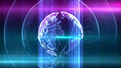 network across earth International Airlines. world with line connect internet Connections. Business Transaction - Powered by Adobe