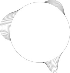 Circle white frame dynamic liquid overlapping for tag, badges, logo