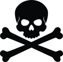skull icon, danger sign design