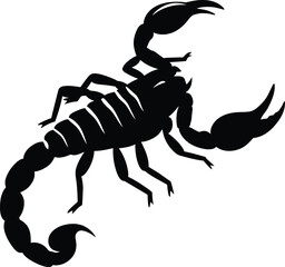 Striking silhouette scorpion graphic for powerful designs and wild animal art isolated on transparent background