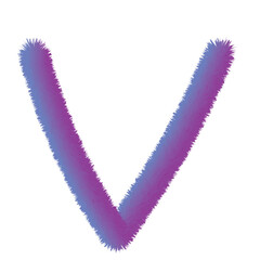 Alphabet fur effect png