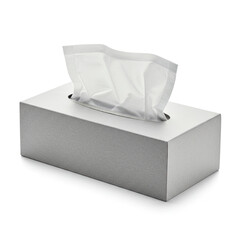 tissue box on white background