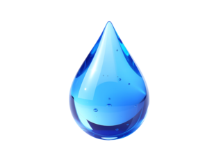 3D save water icon isolated on transparent background. Realistic environment and sustainability symbol, perfect for ecology, conservation, eco-friendly, nature, clean water, and green energy design.