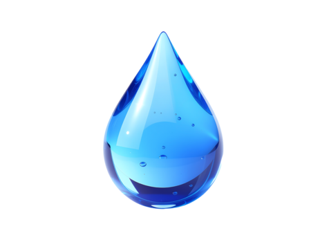 3D save water icon isolated on transparent background. Realistic environment and sustainability symbol, perfect for ecology, conservation, eco-friendly, nature, clean water, and green energy design.