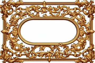 Baroque luxury golden frame Elegant mirror