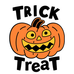 hand draw trick or treat, halloween costume