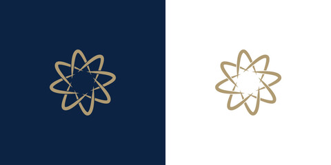 Premium Abstract Logo Geometric Shine Symbol for Business Industry Woman Art Vector design.