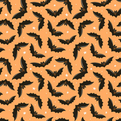 halloween bat pattern design
