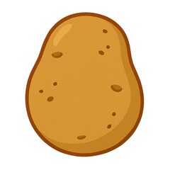 Flat Simple Illustration of Potato