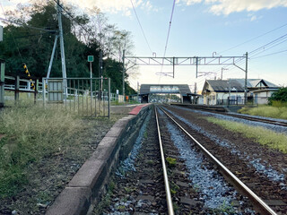 北海道にある朝里駅の線路の風景2