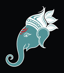 Elegant Happy Ganesh Chaturthi Typography Design