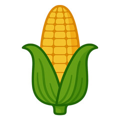 Flat Simple Illustration of Corn