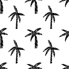 Plam tree vector illustration seamless patterm background