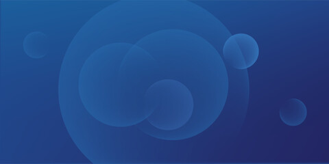 Abstract blue background with circles. Vector illustration