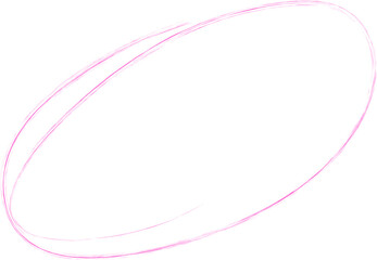 Circular and oval shape with scribbled, organic and textured lines