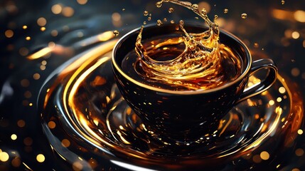 Coffee splash cup image