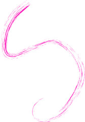 Curved, scribbled and textured S shape