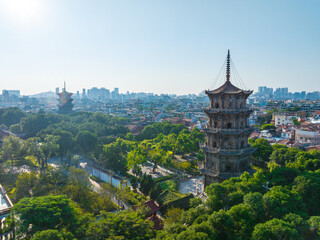 Beautiful morning view of Kaiyuan Temple in Quanzhou, Fujian