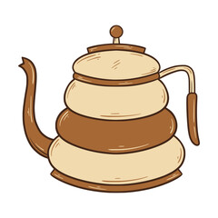 Hand Drawn of  Coffee Pour Over Kettle