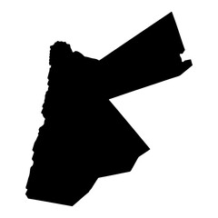 Jordan map outline silhouette vector country shape laser cutting engraving