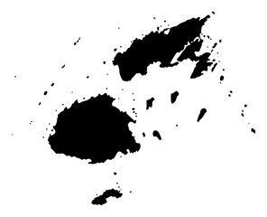 Obraz premium Fiji map outline silhouette vector country shape laser cutting engraving