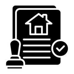 Asset Register Glyph Vector Icon