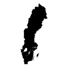 Sweden map outline silhouette vector country shape laser cutting engraving