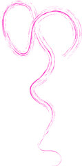Fototapeta premium Scribbled, organic and textured brush line with a relaxed look