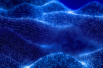 Shimmering dot wave flows with light 3D