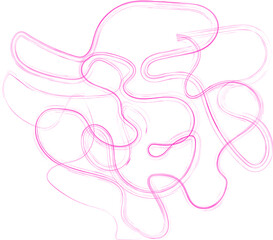 Scribbled, straight and textured M shape with grunge style