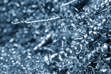  The pile turning chip of lathe machine.