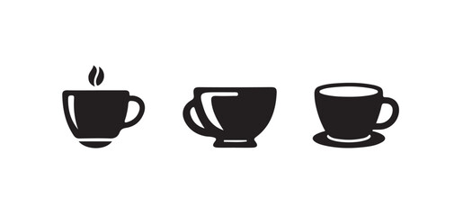 Classic Hot steaming coffee icon, Simple and minimalistic design for coffee,  Vector illustration EPS 10.