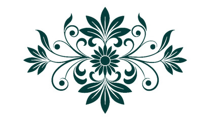 A vibrant green floral vector pattern with elegant leaf and scroll ornaments forms a seamless nature wallpaper illustration for spring decor