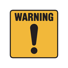 Warning sign with exclamation point, caution symbol